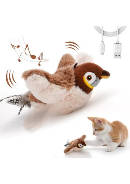Hareket Sensörlü Peluş Uçan Kuş Kedi Oyuncağı